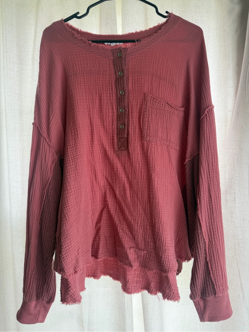AEMI+CO Slouchy Gauze Cotton Shirt